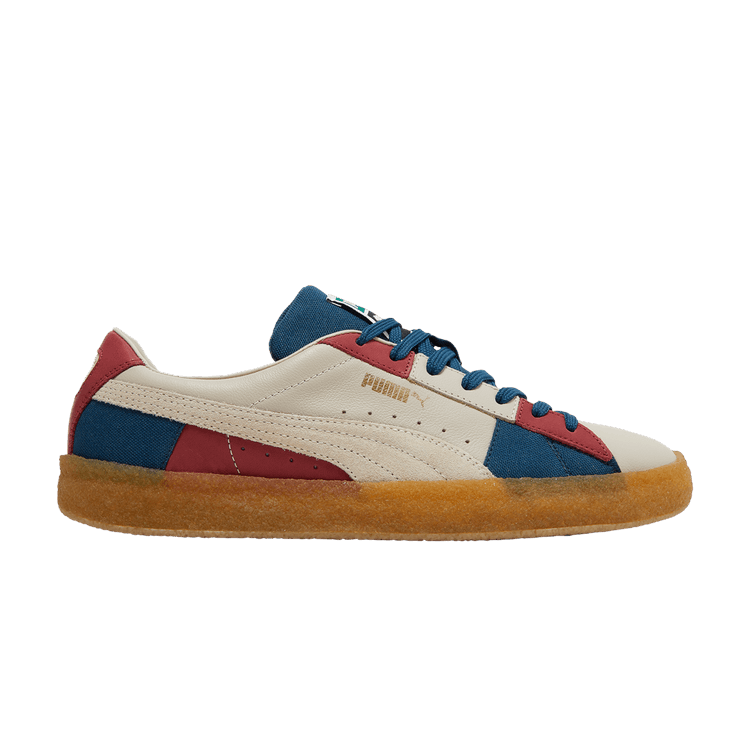 Puma Suede 'Crepe Patch - Peyote Blue Red' — Peyote/Intense Blue/Intense Red