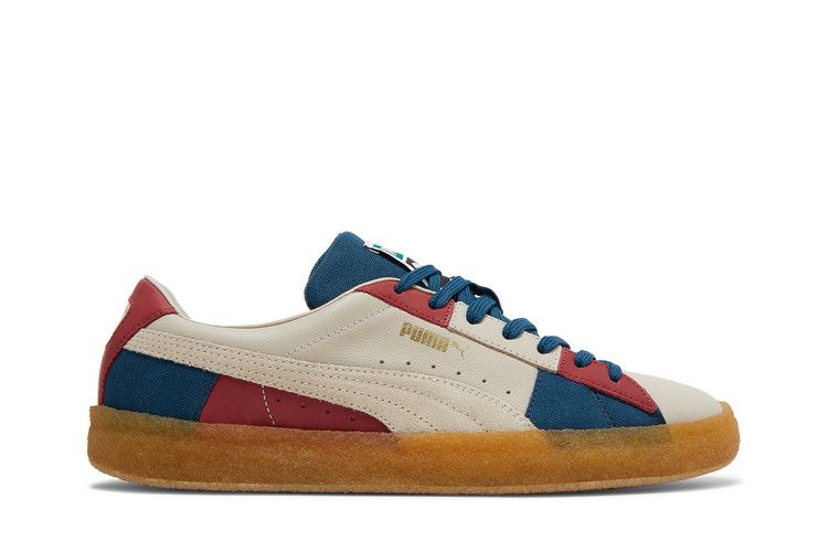 Puma Suede 'Crepe Patch - Peyote Blue Red' — Peyote/Intense Blue/Intense Red