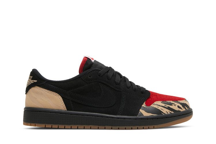 SoleFly x Air Jordan 1 Low Retro OG SP 'Everglades' — Black/Sport Red/Desert/Gum Medium Brown