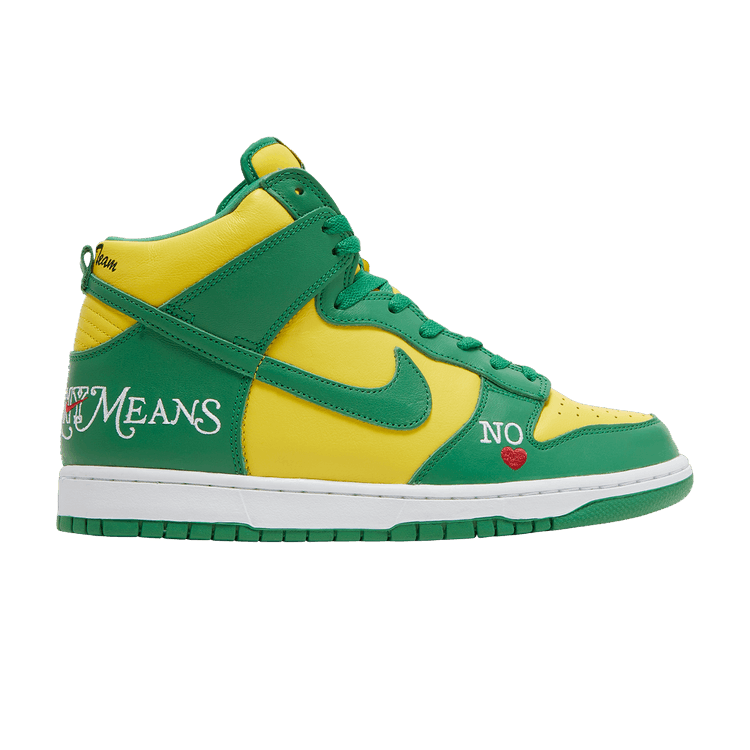Supreme x Nike Dunk High SB 'By Any Means - Brazil' — By Any Means - Brazil