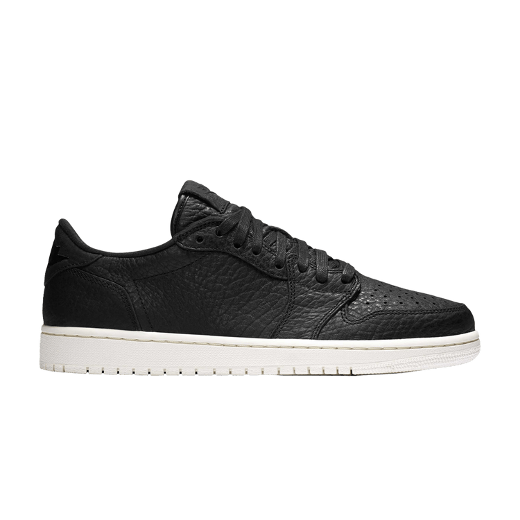 Air Jordan 1 Retro Low Swooshless 'Black' 2025 — Black/Black/Sail