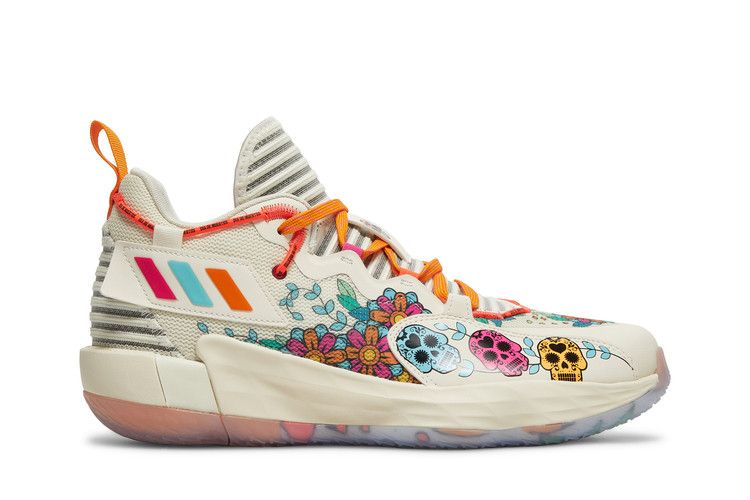 adidas Dame 7 EXTPLY 'Day of The Dead' — Tennessee Orange/Core Black/Cream White