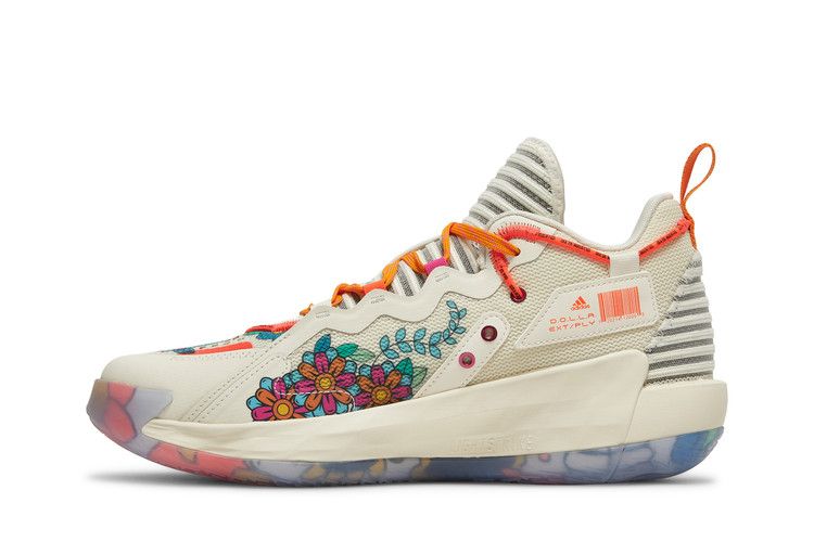 adidas Dame 7 EXTPLY 'Day of The Dead' — Tennessee Orange/Core Black/Cream White