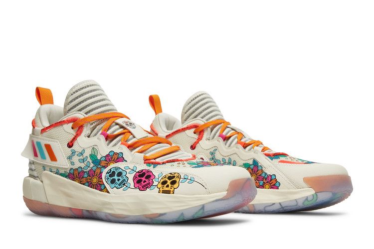 adidas Dame 7 EXTPLY 'Day of The Dead' — Tennessee Orange/Core Black/Cream White