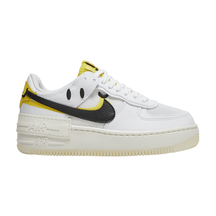 Nike Wmns Air Force 1 Shadow 'Go The Extra Smile' — White/Yellow Strike/Team Orange/Black