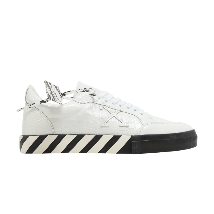 Off-White Vulc Sneaker 'Croco - White' — White/Black