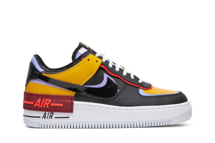 Nike Wmns Air Force 1 Shadow 'Dark Sulfur' — Dark Sulfur/Purple Pulse/Bright Crimson/Black (2)