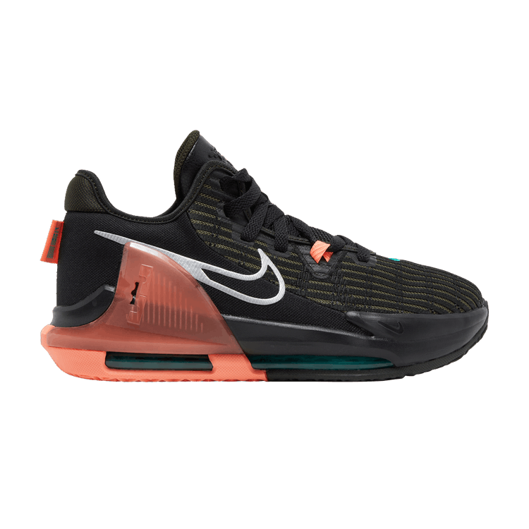 Nike LeBron Witness 6 GS 'Black Crimson Pulse' — Black/Sequoia/Crimson Pulse/Metallic Silver