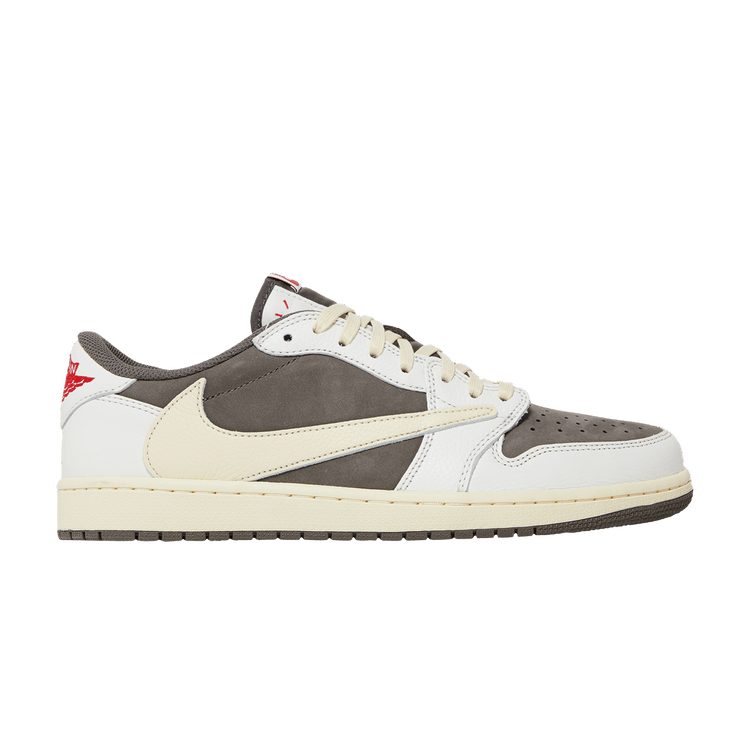 Travis Scott x Air Jordan 1 Retro Low OG 'Reverse Mocha' — Sail/University Red/Ridgerock
