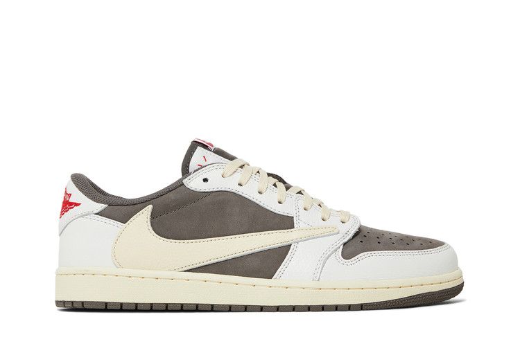 Travis Scott x Air Jordan 1 Retro Low OG 'Reverse Mocha' — Sail/University Red/Ridgerock