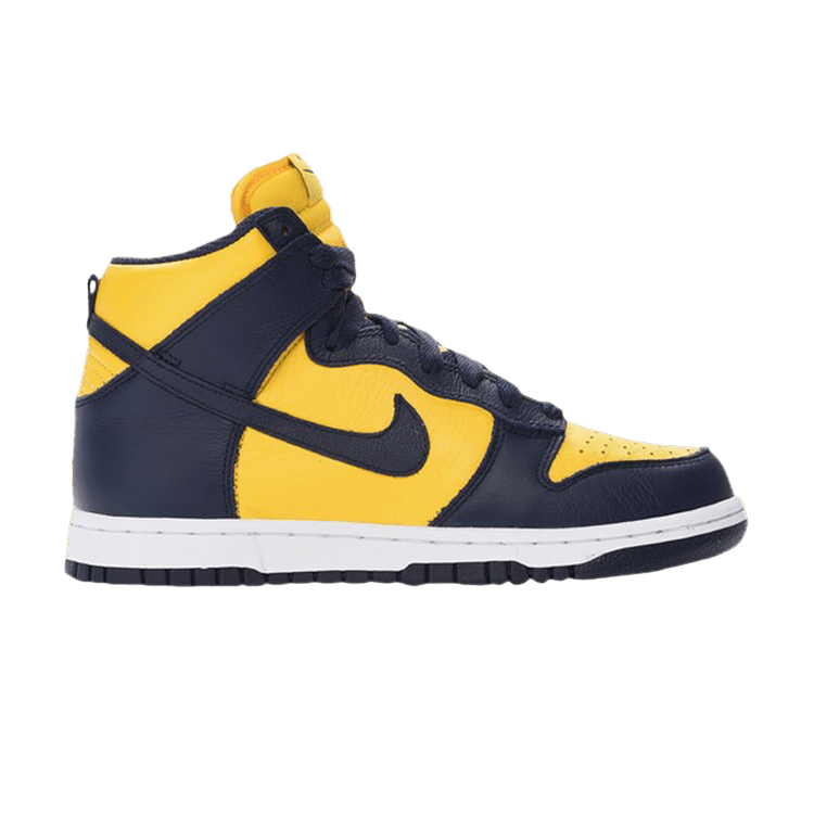 Nike Wmns Dunk High QS 'Michigan' — Varsity Maize/Midnight Navy