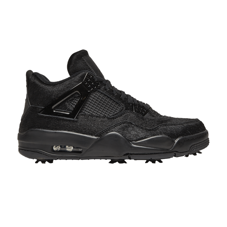 Air Jordan 4 Golf 'Black Cat' — Black/Black/Black