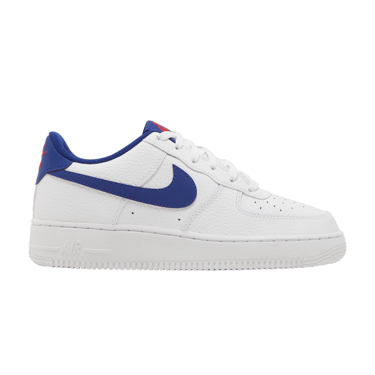 Nike Air Force 1 GS 'White Deep Royal Blue' — White/Deep Royal Blue/University Red