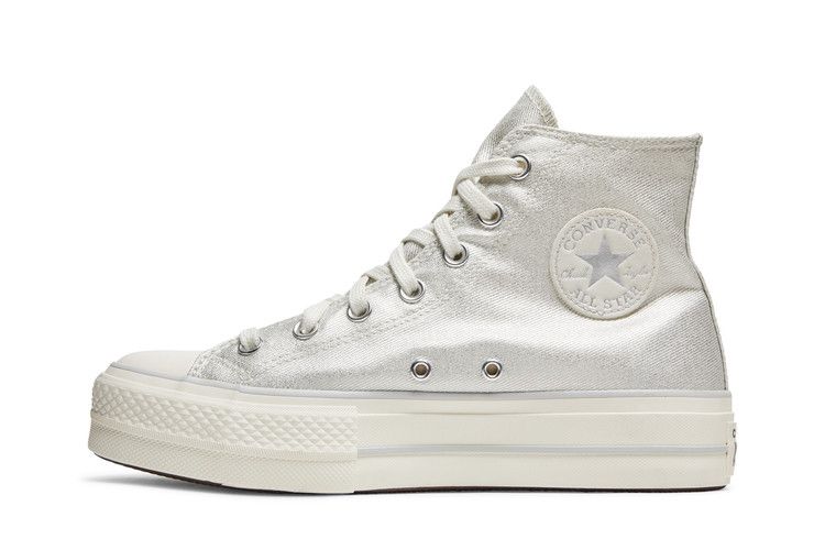 Converse Wmns Chuck Taylor All Star Platform High 'Digital Powder - Egret' — Pure Silver/Pure Silver/Egret