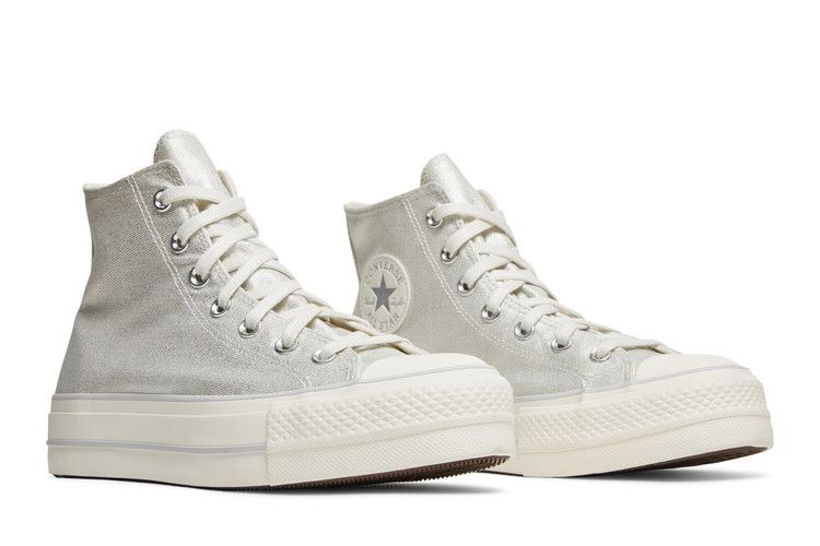 Converse Wmns Chuck Taylor All Star Platform High 'Digital Powder - Egret' — Pure Silver/Pure Silver/Egret