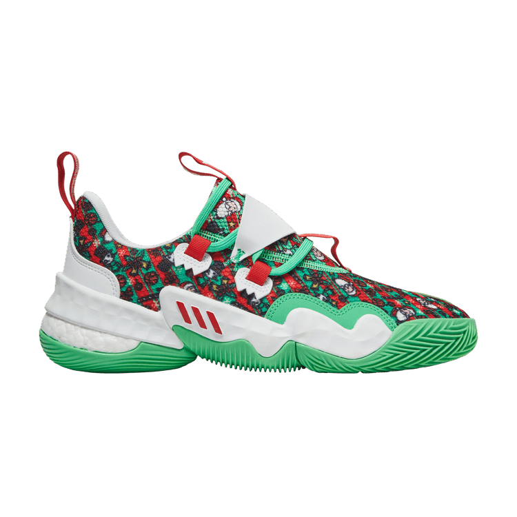 adidas Trae Young 1 'Christmas' — Screaming Green/Vivid Red/Cloud White