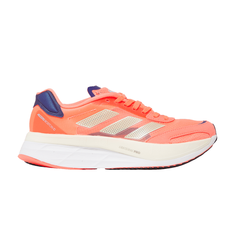 Adidas Wmns Adizero Boston 10 'Turbo Sandy Beige Metallic' — Turbo/Sandy Beige Metallic/Legacy Indigo