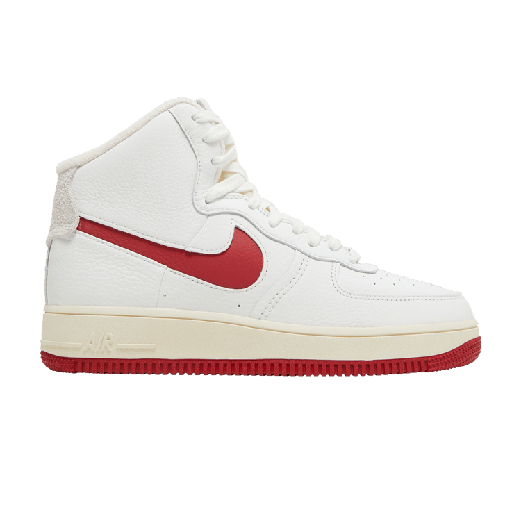Nike Wmns Air Force 1 High Sculpt 'White Gym Red' — Summit White/Summit White/Coconut Milk/Gym Red