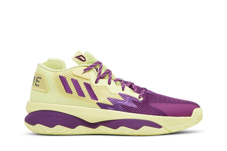 adidas Dame 8 'Dame Time' — Yellow Tint/Glow Purple/Signal Green