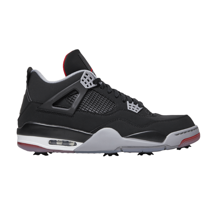 Air Jordan 4 Golf 'Bred' — Black/Fire Red/Cement Grey/White