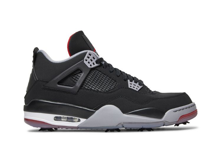 Air Jordan 4 Golf 'Bred' — Black/Fire Red/Cement Grey/White