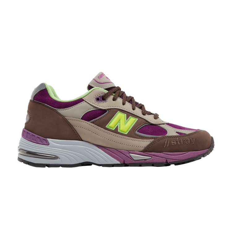 Stray Rats x New Balance 991 Made in England 'Purple Green' — Grey/Purple/Green