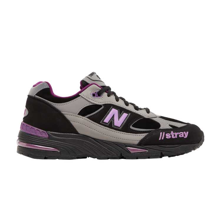 Stray Rats x New Balance 991 Made in England 'Black Purple' — Black/Grey/Purple