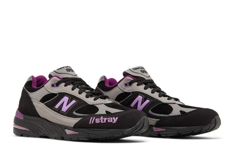 Stray Rats x New Balance 991 Made in England 'Black Purple' — Black/Grey/Purple