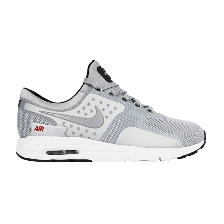Nike Wmns Air Max Zero QS 'Silver Bullet' — Metallic Silver/Metallic Silver-University Red