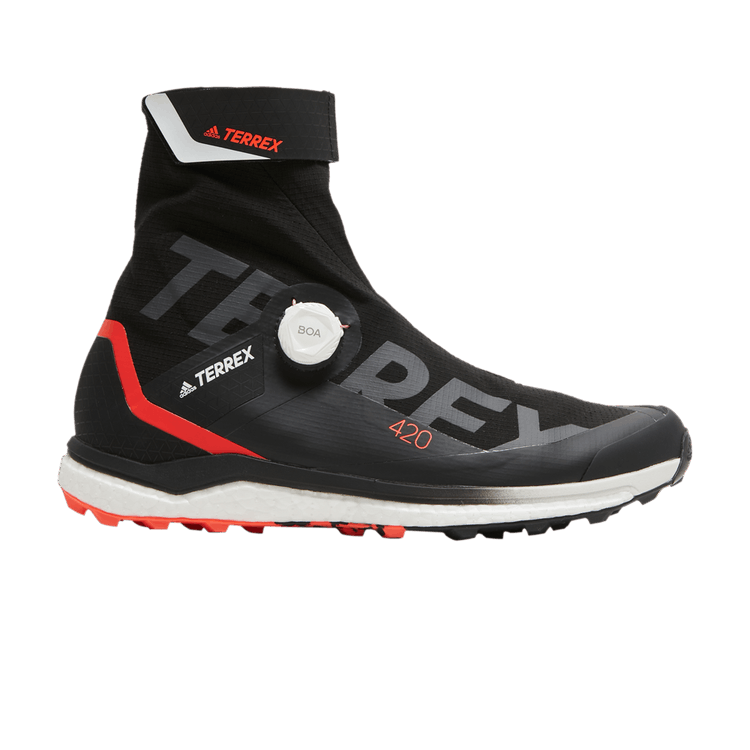 Adidas Terrex Agravic Tech Pro Trail 'Black Solar Red' — Core Black/Cloud White/Solar Red