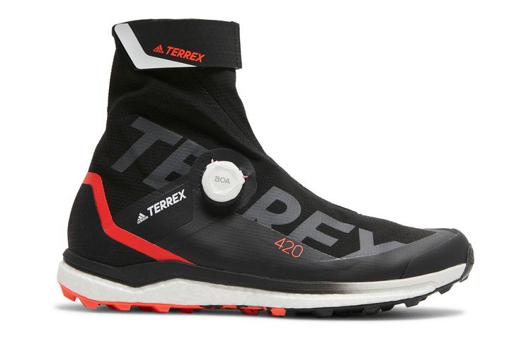 Adidas Terrex Agravic Tech Pro Trail 'Black Solar Red' — Core Black/Cloud White/Solar Red