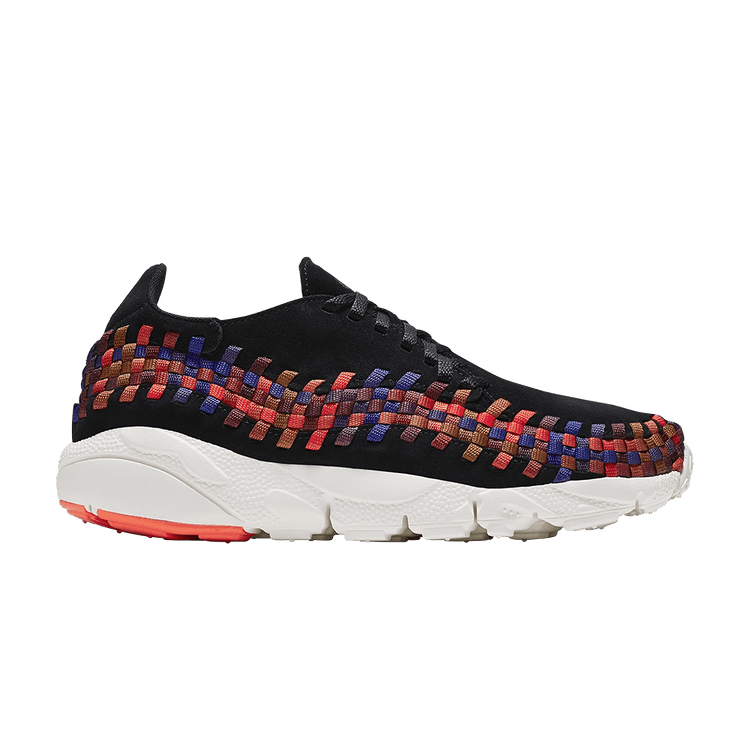 Nike Air Footscape Woven NM 'Black Total Crimson' — Black/Black/Sail/Total Crimson