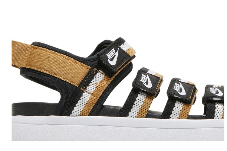 Nike Wmns Icon Classic Sandal 'Black Metallic Gold' — Black/Metallic Gold/White/White
