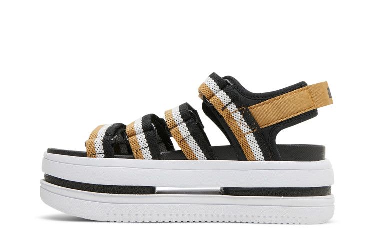 Nike Wmns Icon Classic Sandal 'Black Metallic Gold' — Black/Metallic Gold/White/White