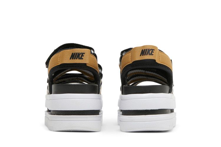 Nike Wmns Icon Classic Sandal 'Black Metallic Gold' — Black/Metallic Gold/White/White
