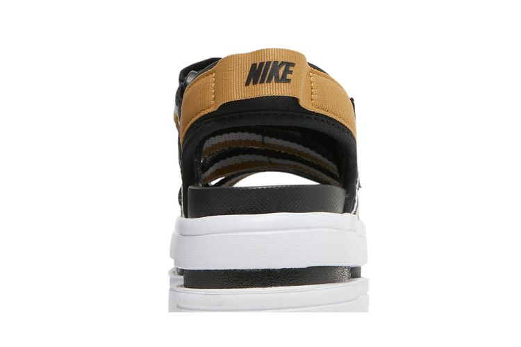 Nike Wmns Icon Classic Sandal 'Black Metallic Gold' — Black/Metallic Gold/White/White