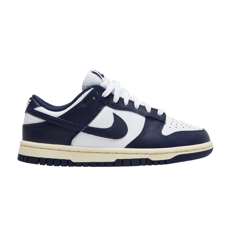 Nike Wmns Dunk Low 'Vintage Navy' — White/Midnight Navy