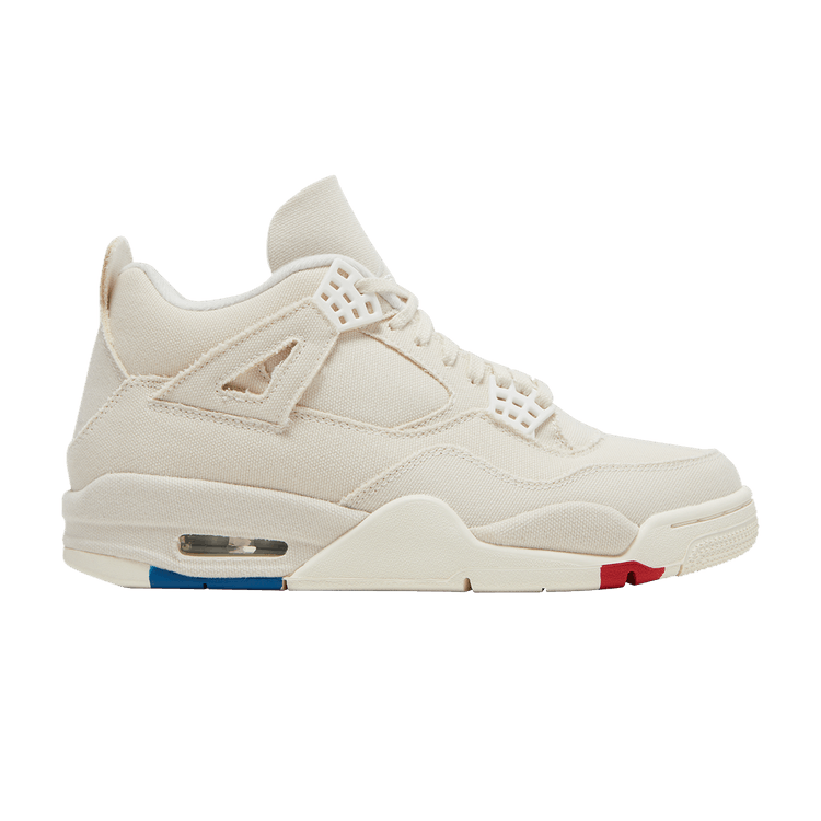 Wmns Air Jordan 4 Retro 'Blank Canvas' — Sail/Sail/Cement Grey/Fire Red
