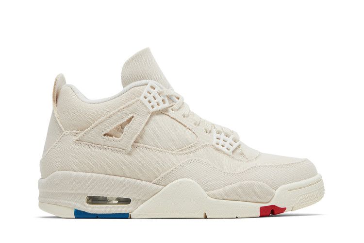 Wmns Air Jordan 4 Retro 'Blank Canvas' — Sail/Sail/Cement Grey/Fire Red