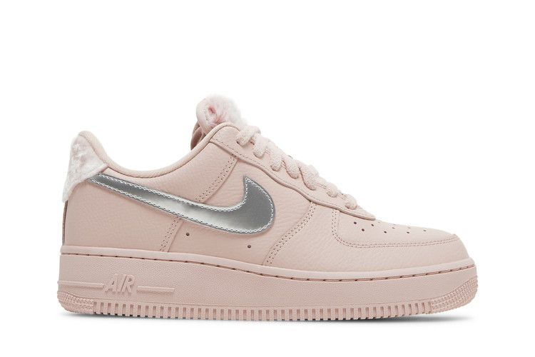 Nike Wmns Air Force 1 '07 'Faux Sherpa Fur' — Pink Oxford/Cedar/Metallic Silver (2)