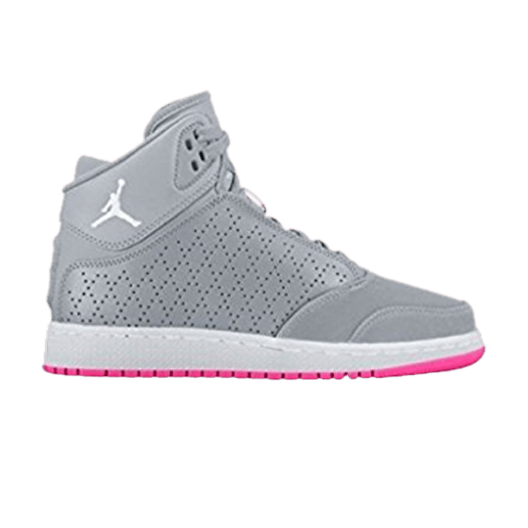 Air Jordan 1 Flight 5 Premium GG 'Wolf Grey Pink' — Wolf Grey/White/White