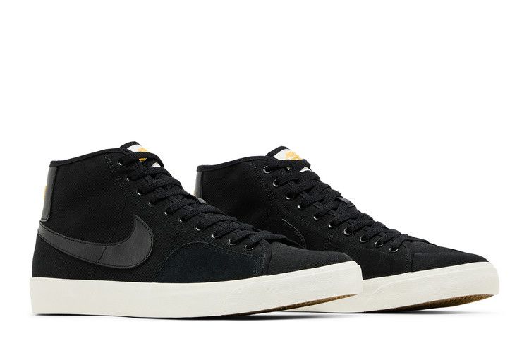Nike Blazer Court Mid Premium SB 'Black' — Black/Black/Sail/Black