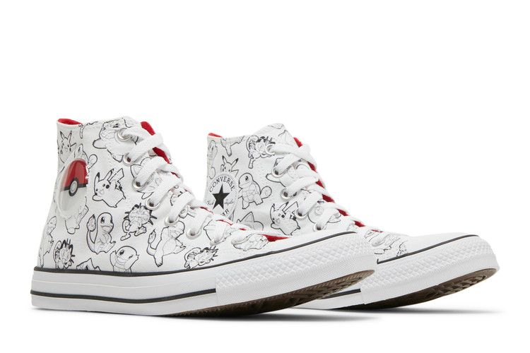 Pokemon x Converse Chuck Taylor All Star High 'Poke Ball' — White/Black/University Red