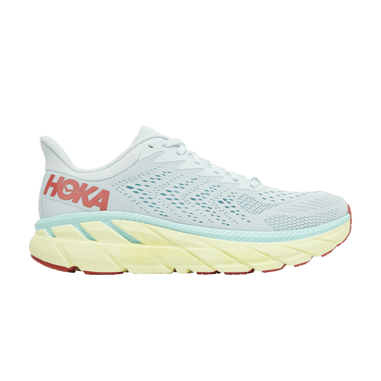 HOKA Wmns Clifton 7 'Morning Mist Hot Coral' — Morning Mist/Hot Coral