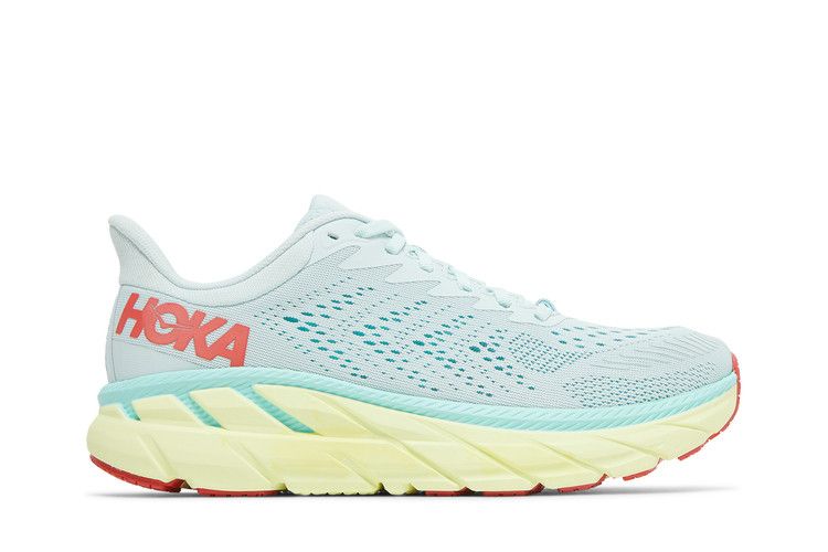 HOKA Wmns Clifton 7 'Morning Mist Hot Coral' — Morning Mist/Hot Coral