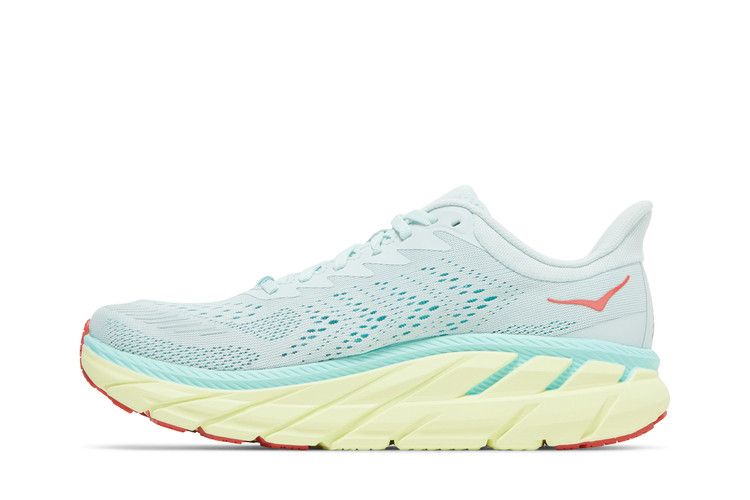 HOKA Wmns Clifton 7 'Morning Mist Hot Coral' — Morning Mist/Hot Coral