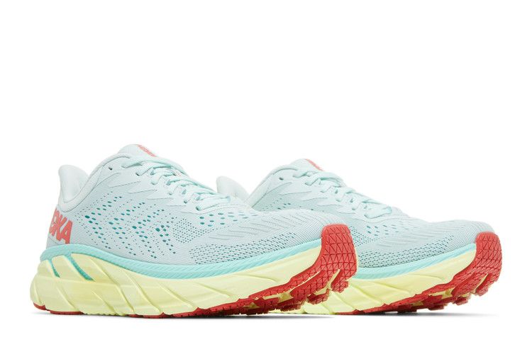 HOKA Wmns Clifton 7 'Morning Mist Hot Coral' — Morning Mist/Hot Coral