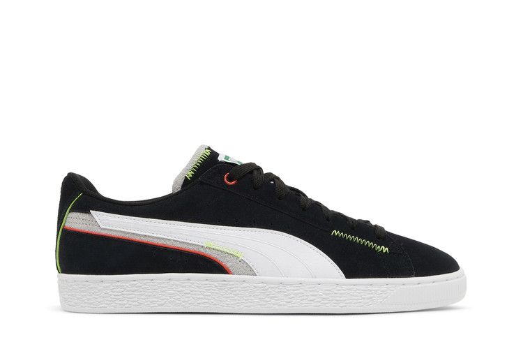 Puma Suede 'Displaced - Black Harbor Mist' — Black/White/Harbor Mist