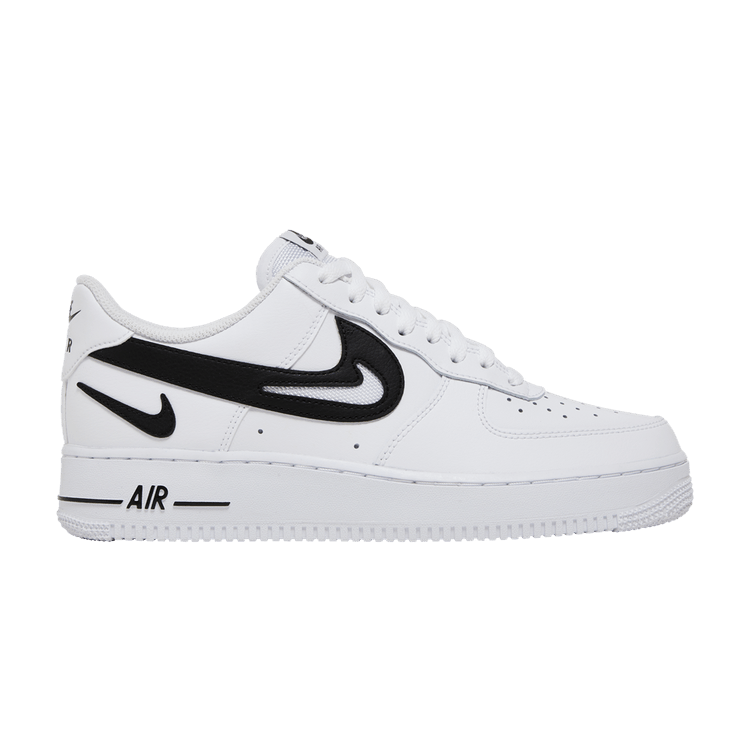 Nike Air Force 1 '07 'Cut Out Swoosh - White Black' — White/Black