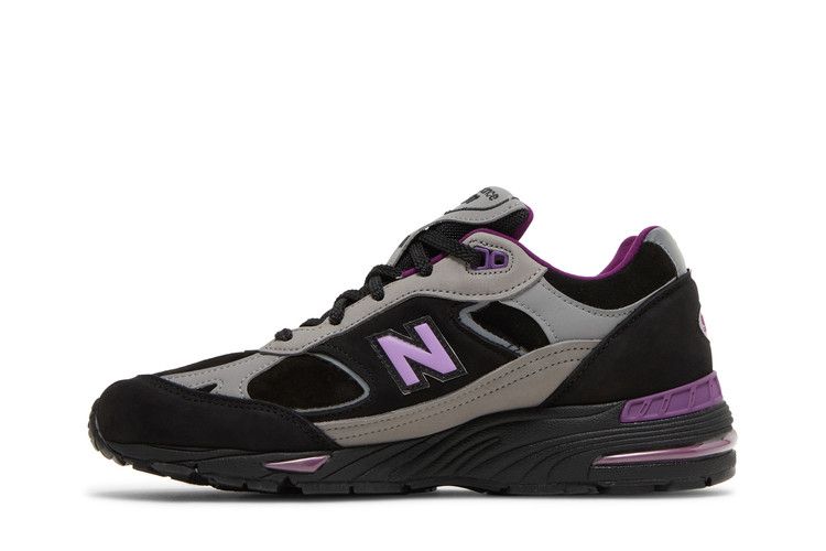 New Balance Stray Rats x Wmns 991 Made In England 'Black Purple' — Black/Grey/Purple